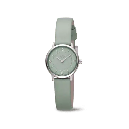 Der DAU Boccia Titan Lederband (Modellnummer 3371-01) ist eine stilvolle Herrenuhr. Ausgestattet mit einem gr&uuml;nen Zifferblatt mit Streifenmuster, einem Titangeh&auml;use und einem echten Lederarmband in Gr&uuml;n. Mit analogem Quarzwerk, Saphirglas und wasserdicht bis 30 Meter. Ideal f&uuml;r den t&auml;glichen Gebrauch, elegant kombiniert mit Freizeit- oder Businesskleidung. Keine Datums- oder Lichtfunktion.