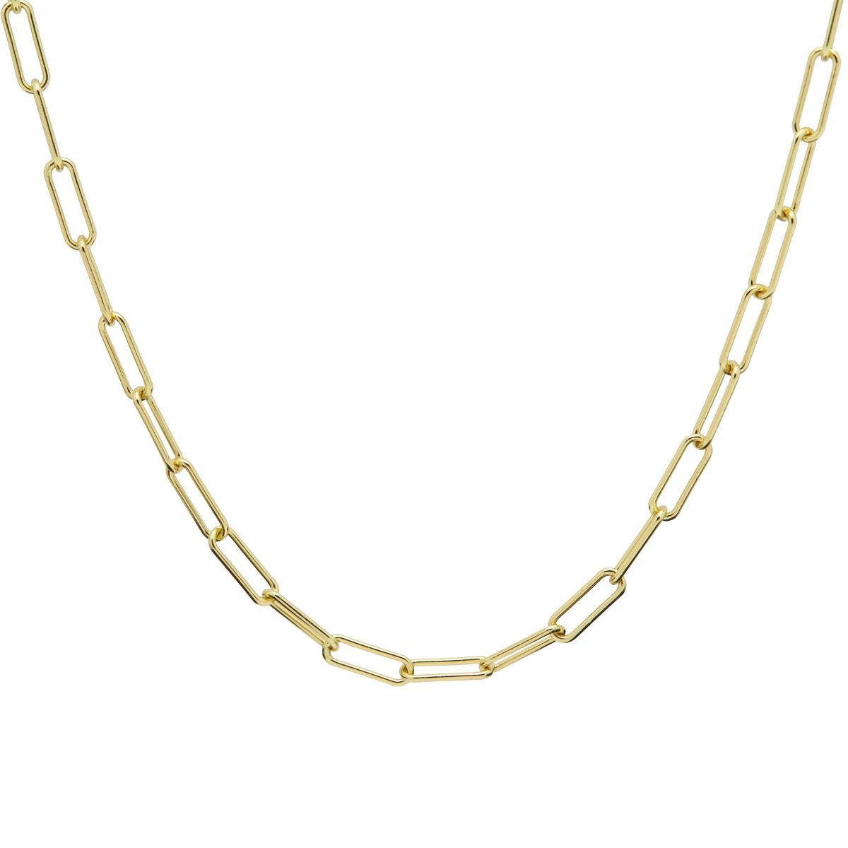 Deze stijlvolle goudkleurige ketting voegt een vleugje elegantie toe aan elke outfit. Ideaal te dragen bij zowel formele als casual gelegenheden. Combineer met andere gouden sieraden voor een complete look.