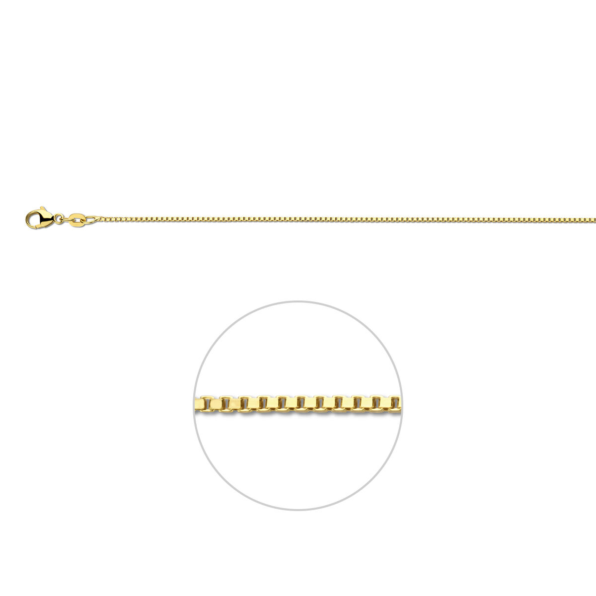 Gouden Venetiaans Collier 1.1 mm 45 cm