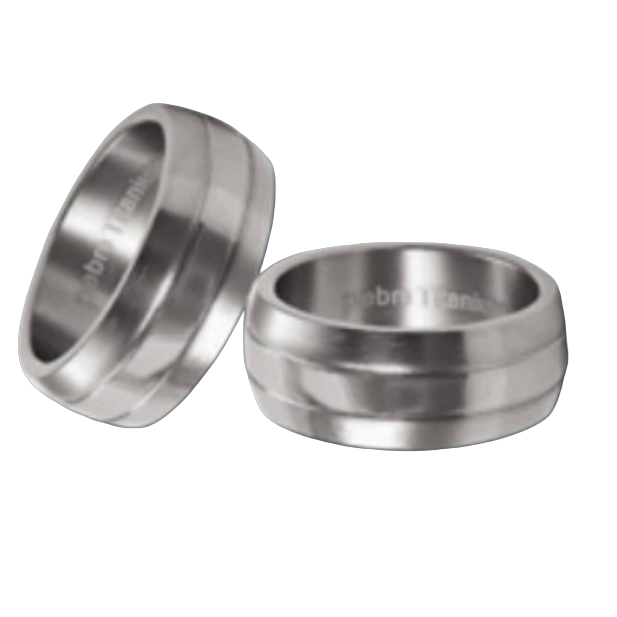 Titanium ring mat/poli met zirkonia