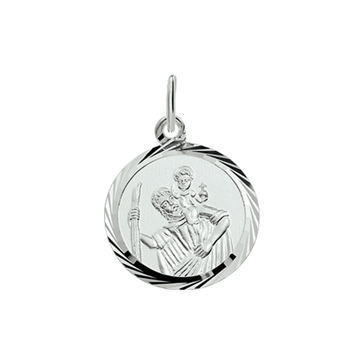 hanger christoffel poli/mat zilver wit