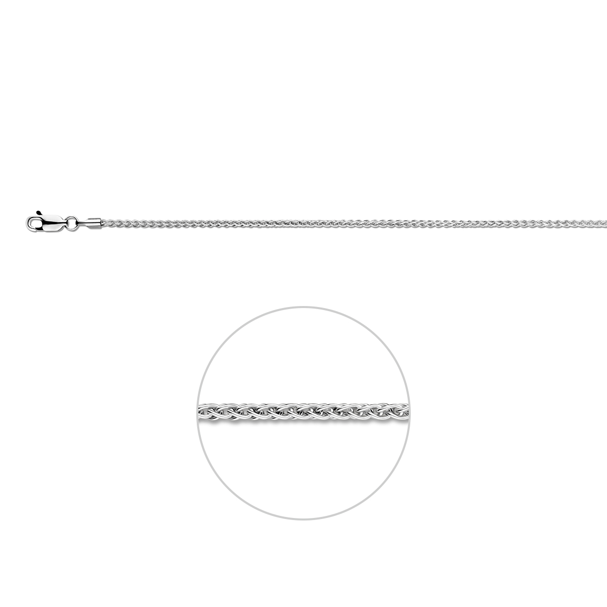 Dit Huismerk zilveren collier is een verfijnd sieraad van 3,9 gram, gemaakt van 925 sterling zilver en meet 450 mm. Dit glanzende halsketting van 1,7 mm breed subtiel bij elke outfit. Draag het solo voor een elegante look of combineer met andere kettingen voor een trendy, gelaagd effect. Perfect voor dagelijks gebruik.