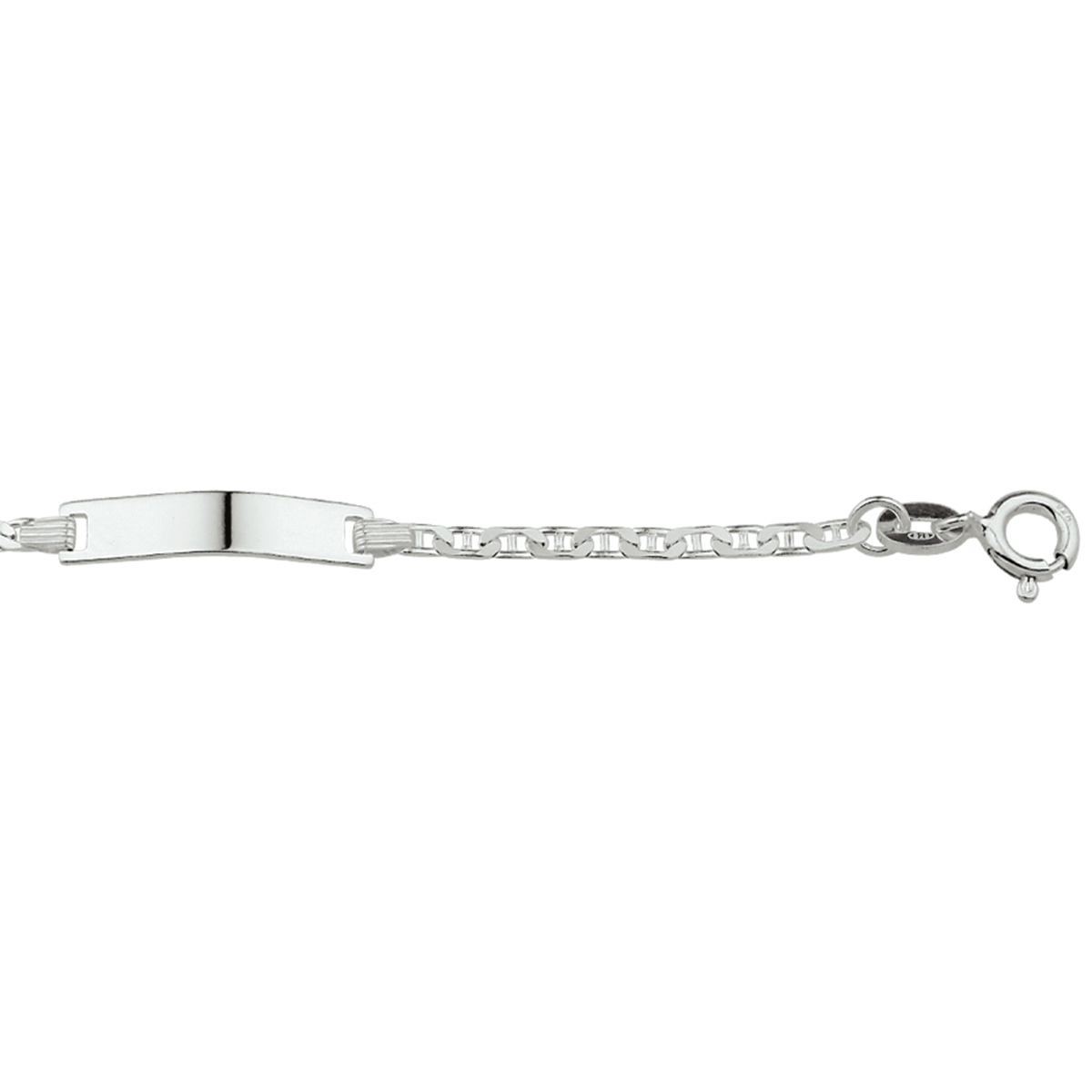 Zilveren 925 graveerarmband met draaglengtes van 11-13cm en uitgevoerd met karabijnsluiting.