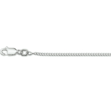 Zilveren collier met gourmette schakel. Collier gourmette 4 zijdes geslepen 1,7 mm.