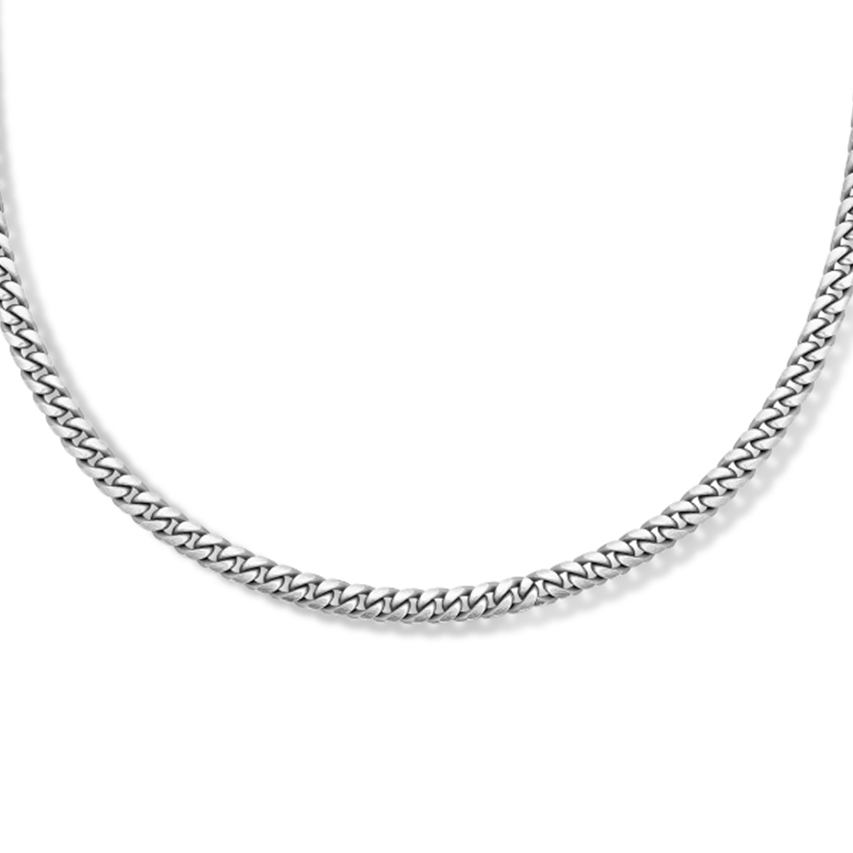Geoxideerd 925 zilveren collier gourmette 6 zijdes geslepen oxi  met een schakelbreedte van 5mm. Uitgevoerd met een karabijn sluiting.