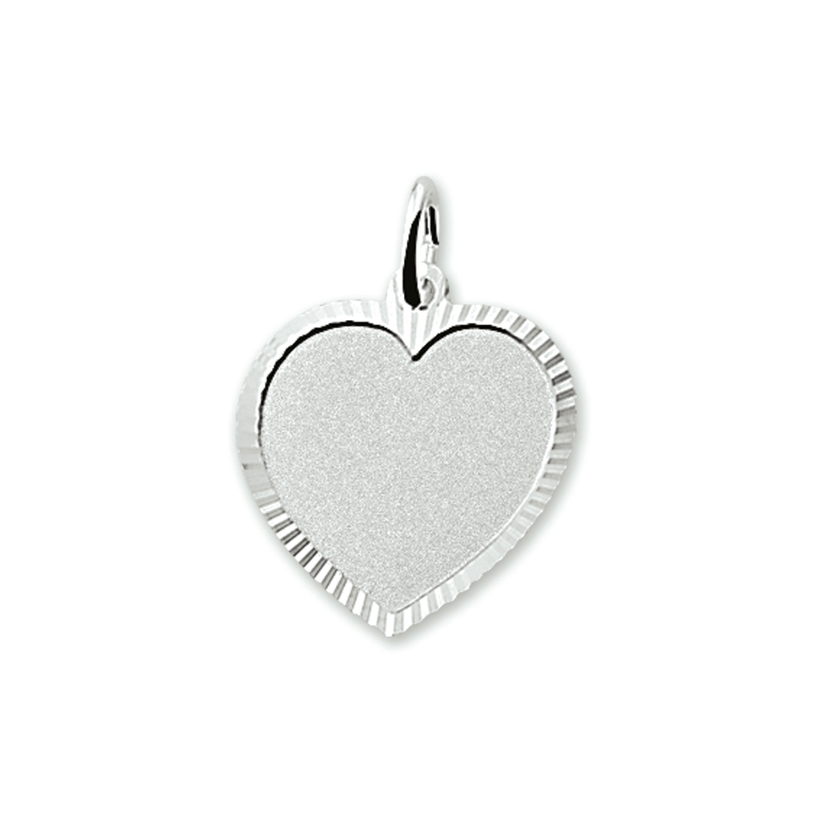 zilveren graveerplaatje, hartje 18mm