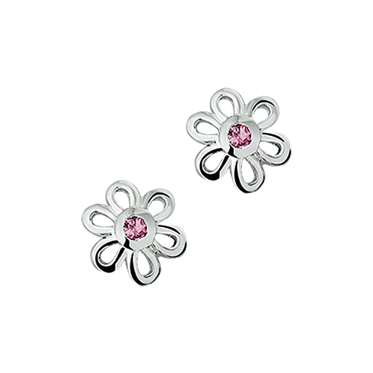 De Oorknoppen bloem kinderen, modelnummer 1321814, zijn prachtige stud oorbellen met een zilverkleurige afwerking, vervaardigd van rhodium-plated materiaal en hoogglanzend. Deze sieraden zijn subtiel met een briljant geslepen roze edelsteen. Met een gewicht van slechts 1.1 gram zijn ze ideaal voor dagelijks gebruik en speciaal voor kinderen. Perfect om elke outfit een sprankelend accent te geven!