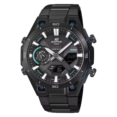 ecb-2300dc-1aef. Casio Edifice horloge. Zwarte band en kast. Bluetooth, tough solar. 