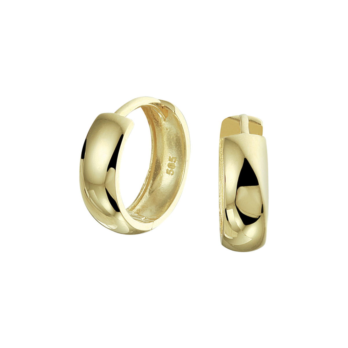 Klassieke geelgouden klapoorringen met een afmeting van 13x4mm uitgevoerd met een stevige scharnier sluiting. Door het simplistische design zijn deze klapoorringen perfect te combineren met andere sieraden uit onze collectie of vanuit je eigen sieraden stash.