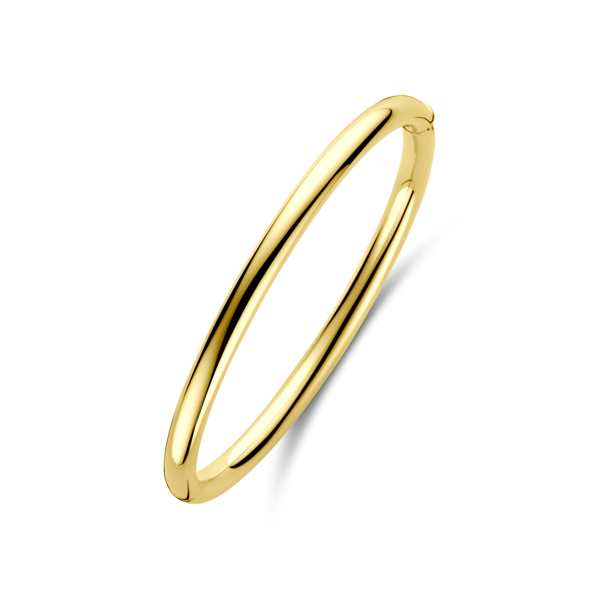 14k Geelgouden bangle met een afmeting van 5x60mm.