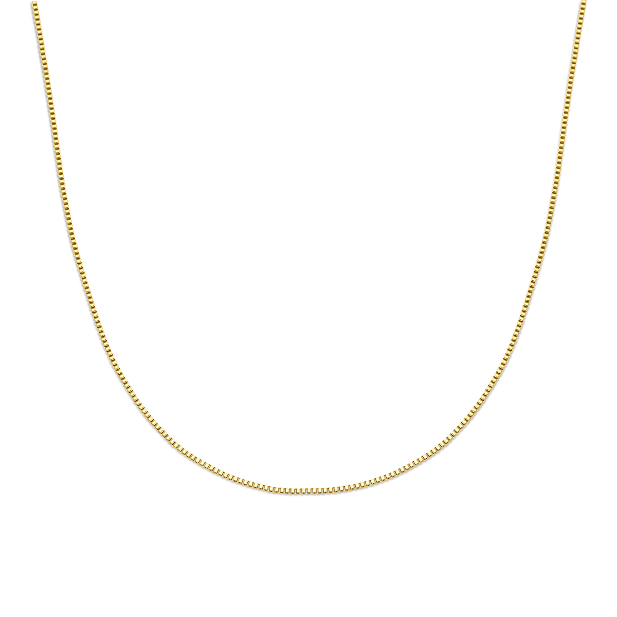 Stalen collier met geel gekleurde ion plating. Het collier heeft een schakelbreedte van 1,5mm en een draaglengte van 41+4cm. Uitgevoerd met karabijnsluiting