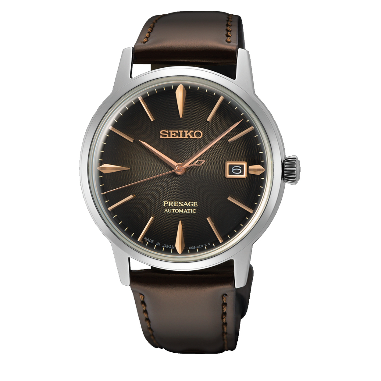 Dit is een herenhorloge van het merk Seiko. Het is een analoog horloge gemaakt van staal. De diameter van de kast is 39.5 mm en de kast is 12 mm dik.
De verdere specificaties van het horloge zijn als volgt:
Kastvorm: rond
Kastkleur: zilverkleurig
Kastmateriaal: staal
Bandbreedte: 20 mm
Bandlengte: 234.5 mm
Sluiting: vouwsluiting met drukker
Wijzerplaatkleur: zwart
Glassoort: hardlex mineraal glas
Waterdichtheid: 5 ATM
Techniek: automaat