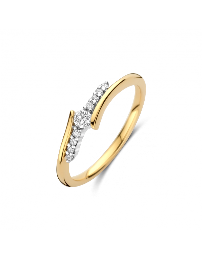 Gouden briljant ring Las Vegas 0.16crt H/SI