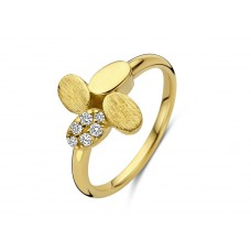 Ring 18 kt met zirconia. Dit model kan ook gemaakt worden met uw oud goud. Geef 5.4 gram 18 kt goud en betaal enkel het maakloon &euro;443.