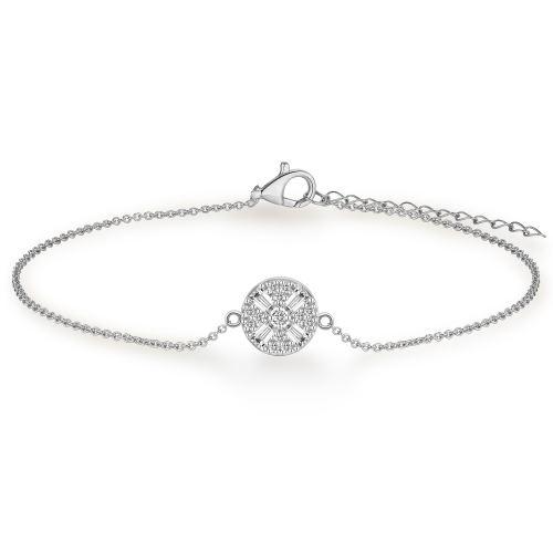 De Gisser armband zilver met modelnummer B1029-17+3 is een verfijnd sieraad met een rondje bezet met zirconia's. Dit subtiele en stijlvolle juweel valt in de categorie armbanden. Draag het solo voor een elegante uitstraling of combineer met andere armbanden voor een trendy look. Perfect voor elke gelegenheid.