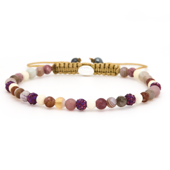Karma armband,  Spiral Evelyn XXS (purple crystal)