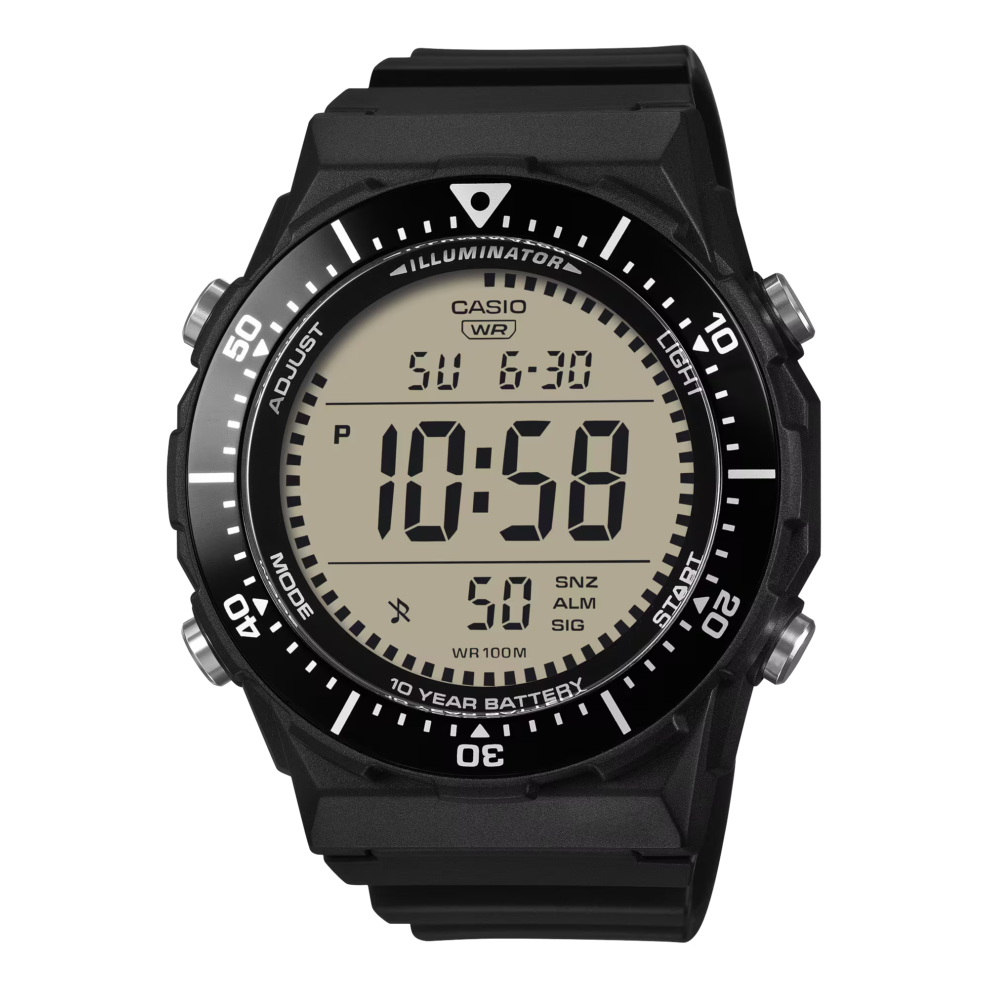 Die Digitaluhr AE-1700H-1AVEF besticht durch ihr robustes Edelstahlgeh&auml;use und ein klares, schwarzes Zifferblatt. Mit Datum und robustem Kunststoffglas ist sie ideal f&uuml;r den t&auml;glichen Gebrauch. Tragen Sie sie leger oder sportlich, perfekt auf Ihrem Handgelenk sitzend. Der bequeme schwarze Armband sorgt f&uuml;r stilvollen und sicheren Halt beim Tragen.