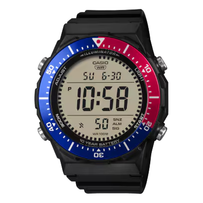 Die Casio Digitaluhr mit Modellnummer AE-1700H-1A2VEF bietet folgende Merkmale: Digitale Anzeige, Edelstahlgeh&auml;use, schwarzes Armband aus Kunststoff/Silikon, wasserdicht bis 100m, Datumsfunktion. Sie hat ein rundes Geh&auml;use mit Synthetikglas. Perfekt f&uuml;r den Alltag und Sport, kombiniert sie Funktionalit&auml;t mit Stil. Tragen Sie sie l&auml;ssig am Handgelenk f&uuml;r einen modernen Look.