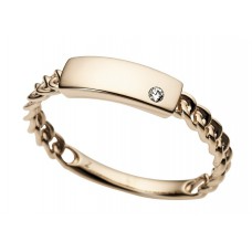 Ring geel 18 kt met diamant