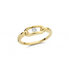 Ring geel 18 kt met diamant