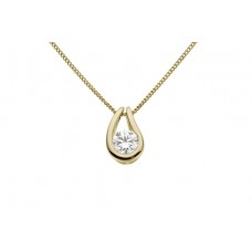 Hanger 18 kt met zirconium exclusief ketting