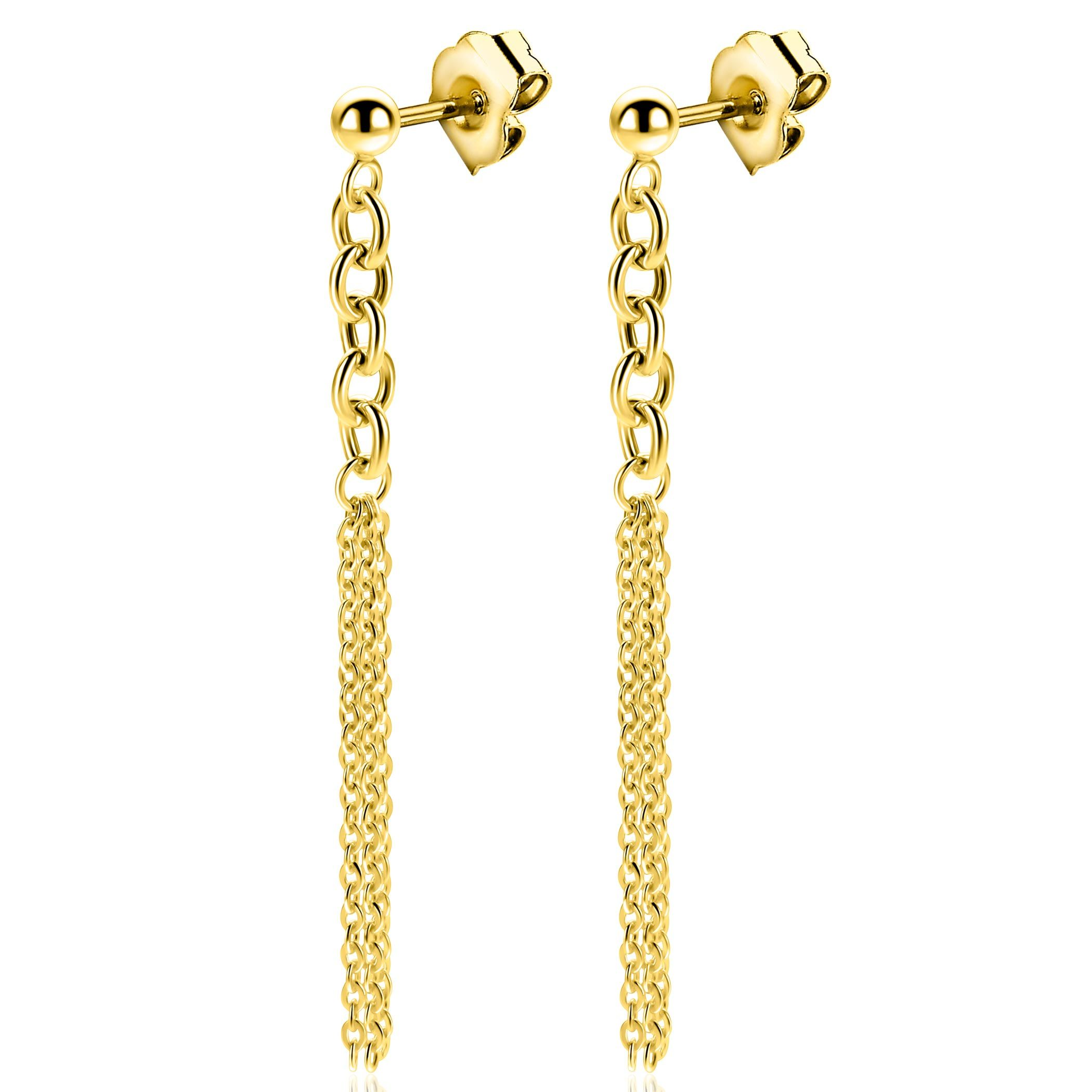 925 zilver oorstekers geelverguld