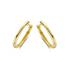 Ovale creolen 18 kt geel goud