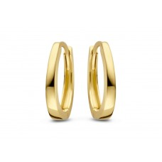 Ovale creolen 18 kt geel goud 