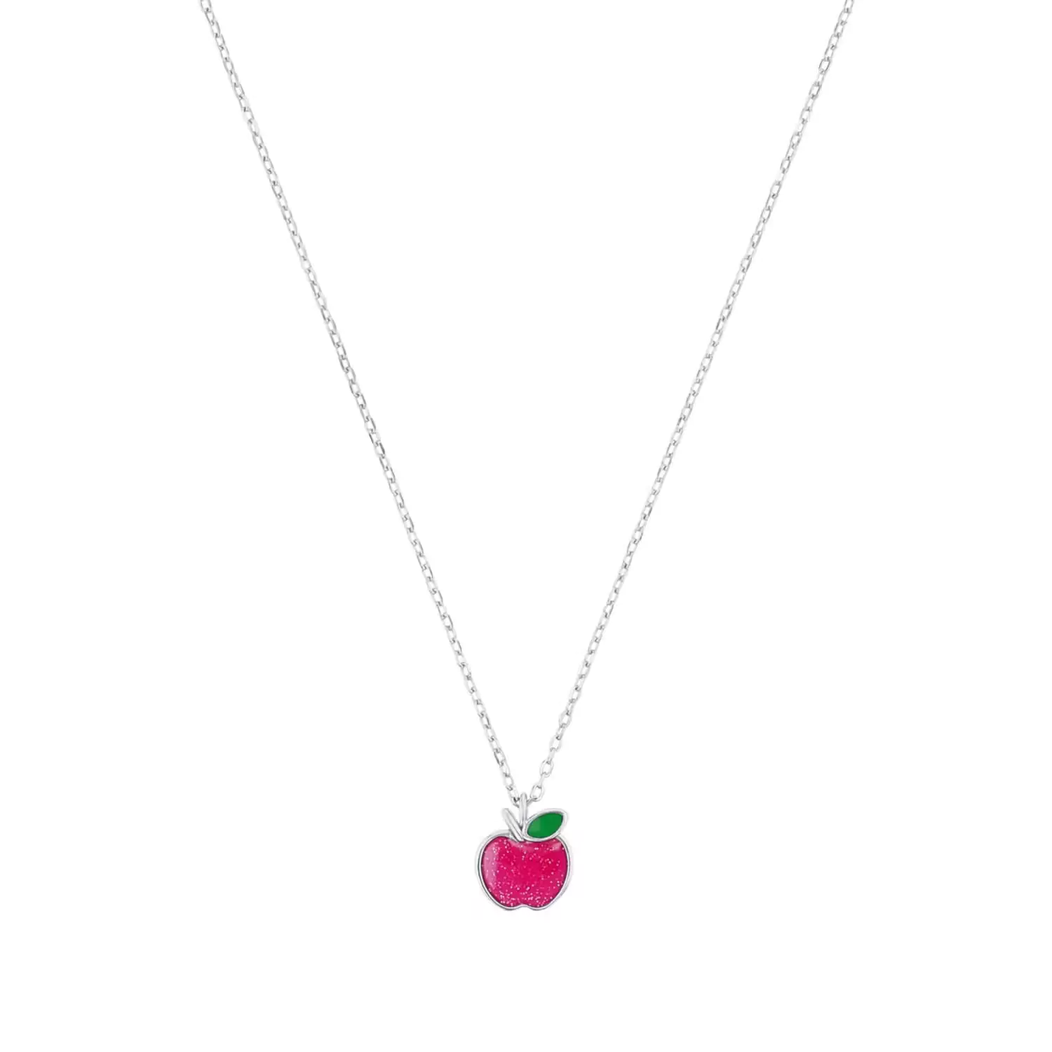 Produktdetails f&uuml;r die Lillifee Kette mit Anh&auml;nger Apfel 2040633: Diese Halskette ist ein wundersch&ouml;nes Schmuckst&uuml;ck, ideal f&uuml;r kleine Prinzessinnen. Mit ihrem niedlichen Apfelanh&auml;nger verleiht sie jedem Outfit einen bezaubernden Touch. Am besten wird sie zu allt&auml;glicher Kinderkleidung oder zu besonderen Anl&auml;ssen getragen, um dem Look einen spielerischen Charme zu verleihen.