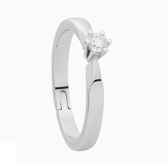 Deze prachtige ECLAT Wit gouden ring is gemaakt van 14 karaat goud en is voorzien van een schitterende diamant van 0.10 karaat. Draag deze elegante ring solo of combineer met andere sieraden voor een verfijnde look. Categorie: Sieraad.