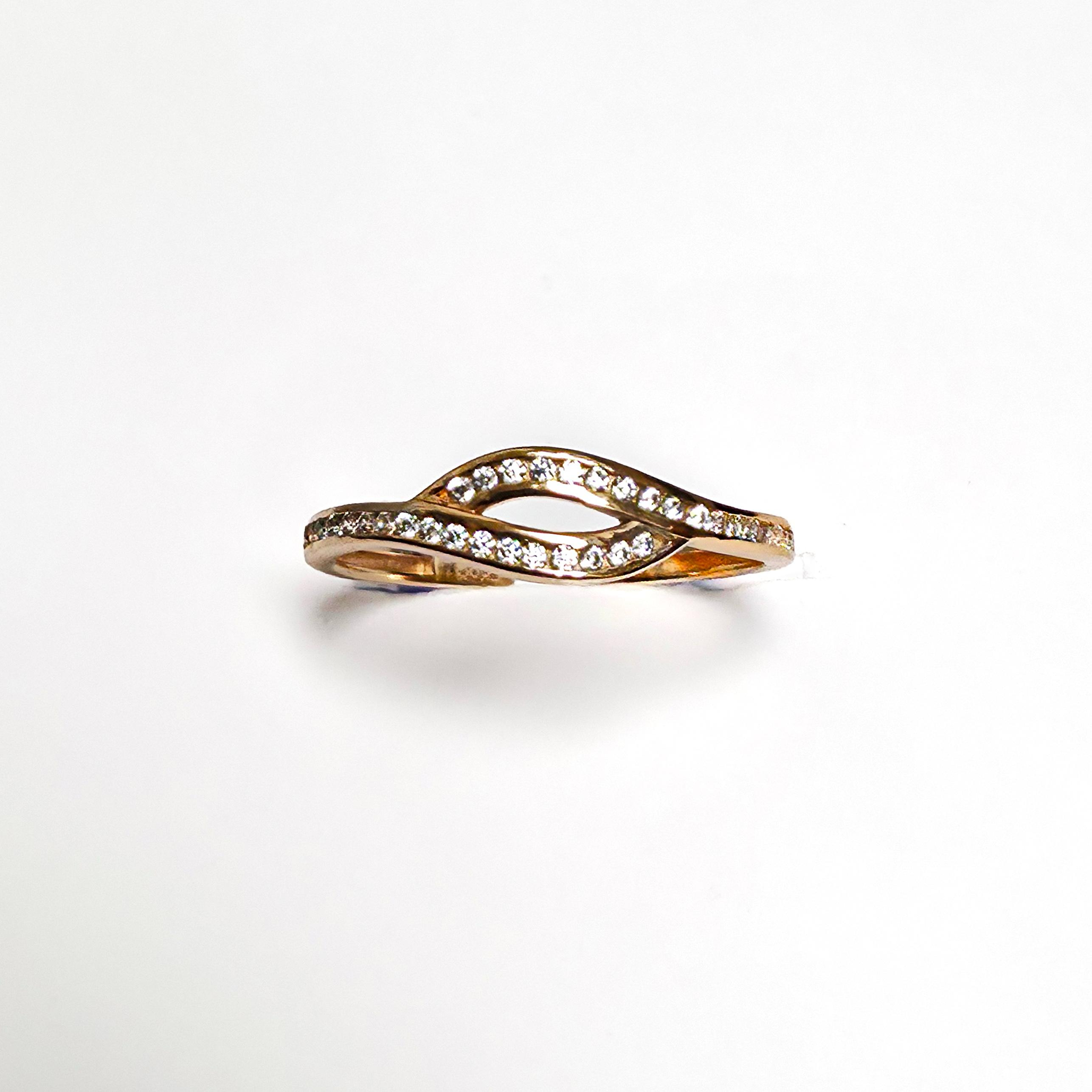 rose gouden damesring met zirkonia