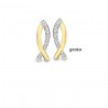 Oorringen bicolor met zirconia