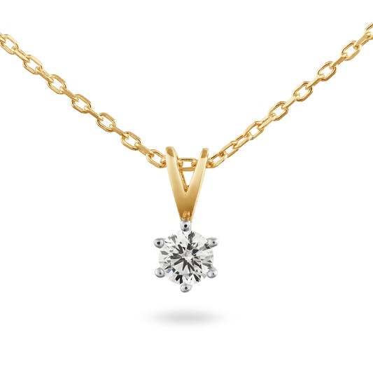 Yara Ketting Solitaire Classique - 14k goud met 0.30 ct lab-grown diamant
Een tijdloze klassieker die straalt met ingetogen luxe. De briljant geslepen lab-grown diamant (0.30 ct) schittert met opvallende helderheid in haar verfijnde zetting van gerecycled 14 karaat goud. Een ketting die kracht en elegantie in perfecte harmonie verenigt, ideaal voor wie houdt van blijvende schoonheid.