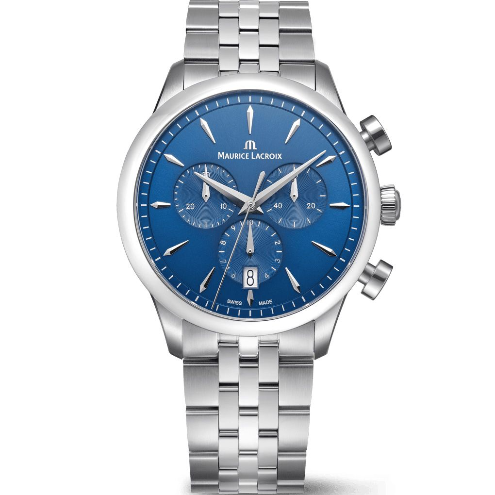 Dit is een horloge van het merk Maurice Lacroix gemaakt voor heren.
De specificaties zijn als volgt:
Kastmaat: 40 mm
Kastdikte: 10 mm
Waterdichtheid: 10 ATM / 100 Meter / 330 Feet
Dit horloge heeft de volgende functies/eigenschappen:
Chronograaf
Datumaanduiding