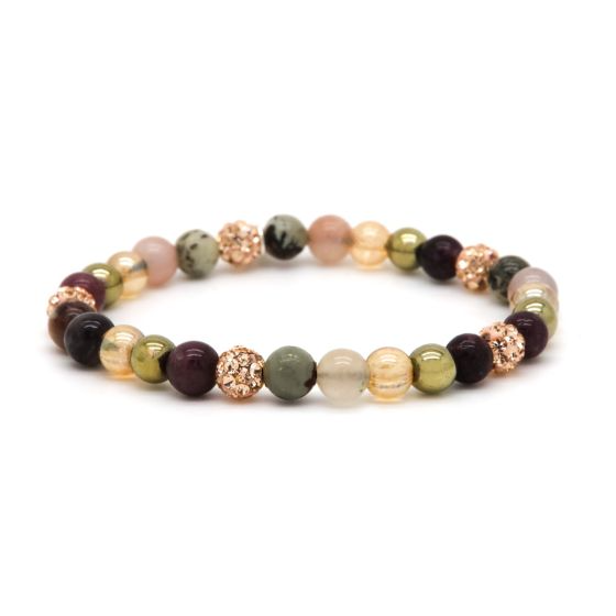 Karma armband, Spiral ROMY XS Elastic (rosegold crystal)