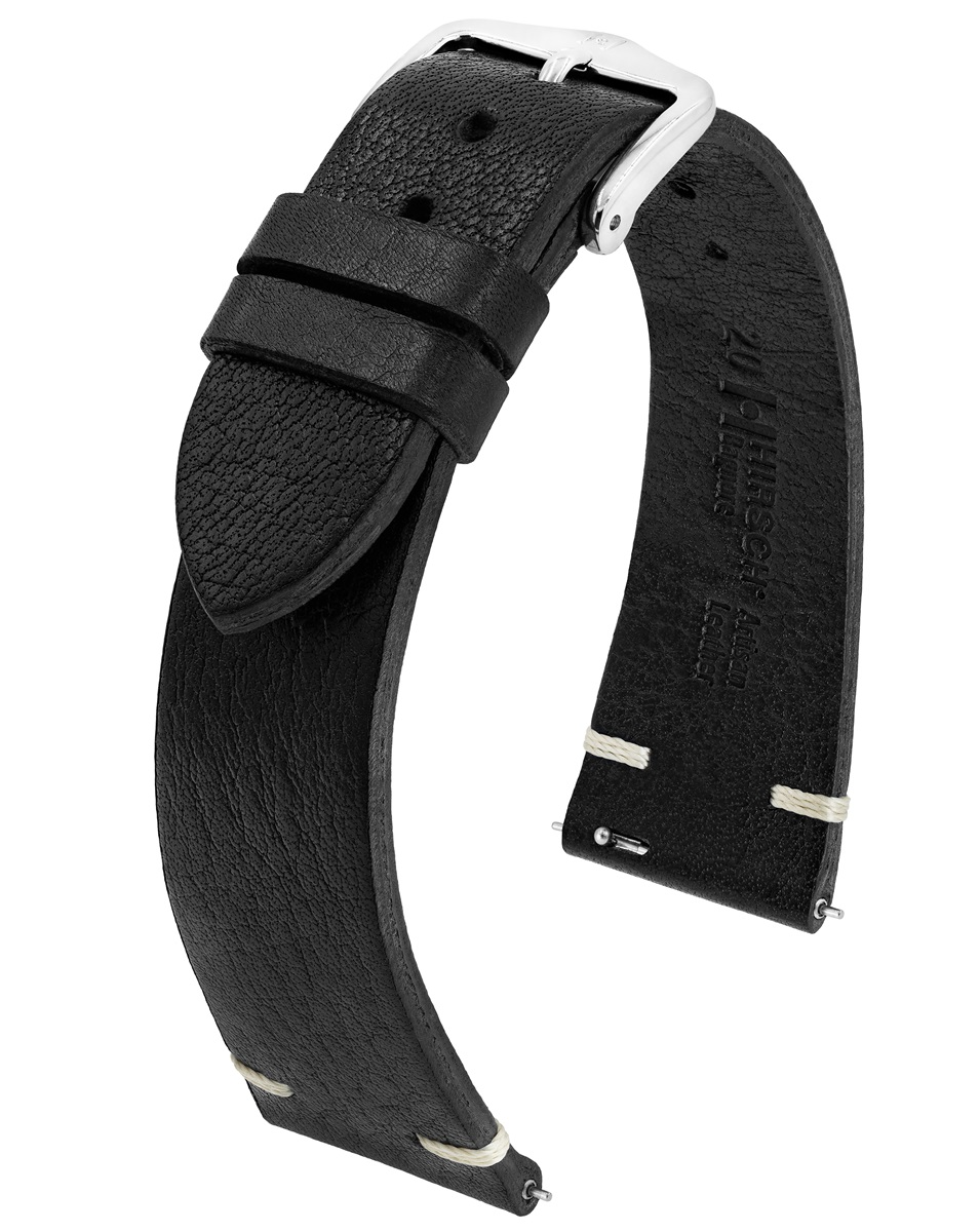 HIRSCH BAGNORE L BLACK CALF 21/18MM