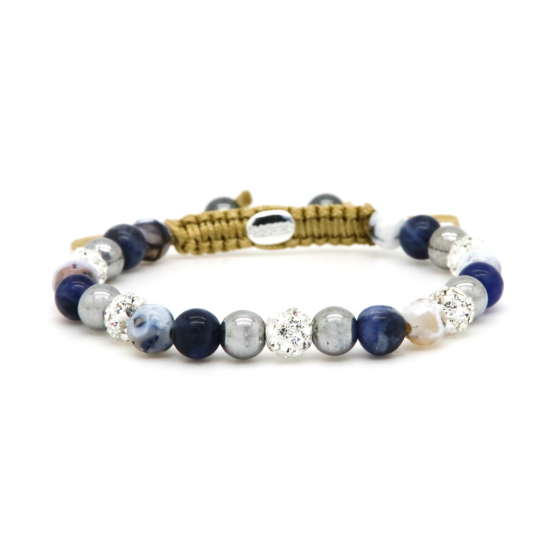 Karma armband, Spiral AZURA XS (white crystal)