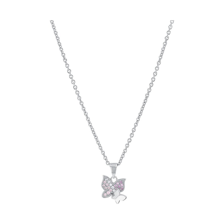 Lilliefee Halsschmuck Ref.-Nr.: 2021103 925/- Silber, Rhodiniert Zirkonia  Bunt  L&auml;nge 35+3cm