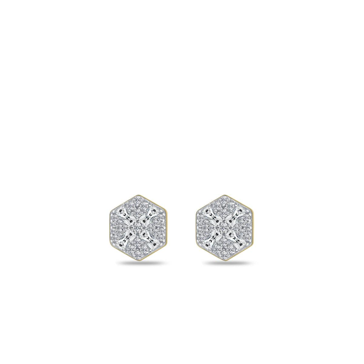 Gisser Jewels Zilveren Oorbellen | 8MM / Bi-color gold plated silver