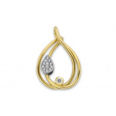 Hanger 18 kt met zirconia. Dit model kan ook gemaakt worden met uw oud goud. Geef 3.65 gr 18 kt en betaal enkel het maakloon van 685&euro;. 
