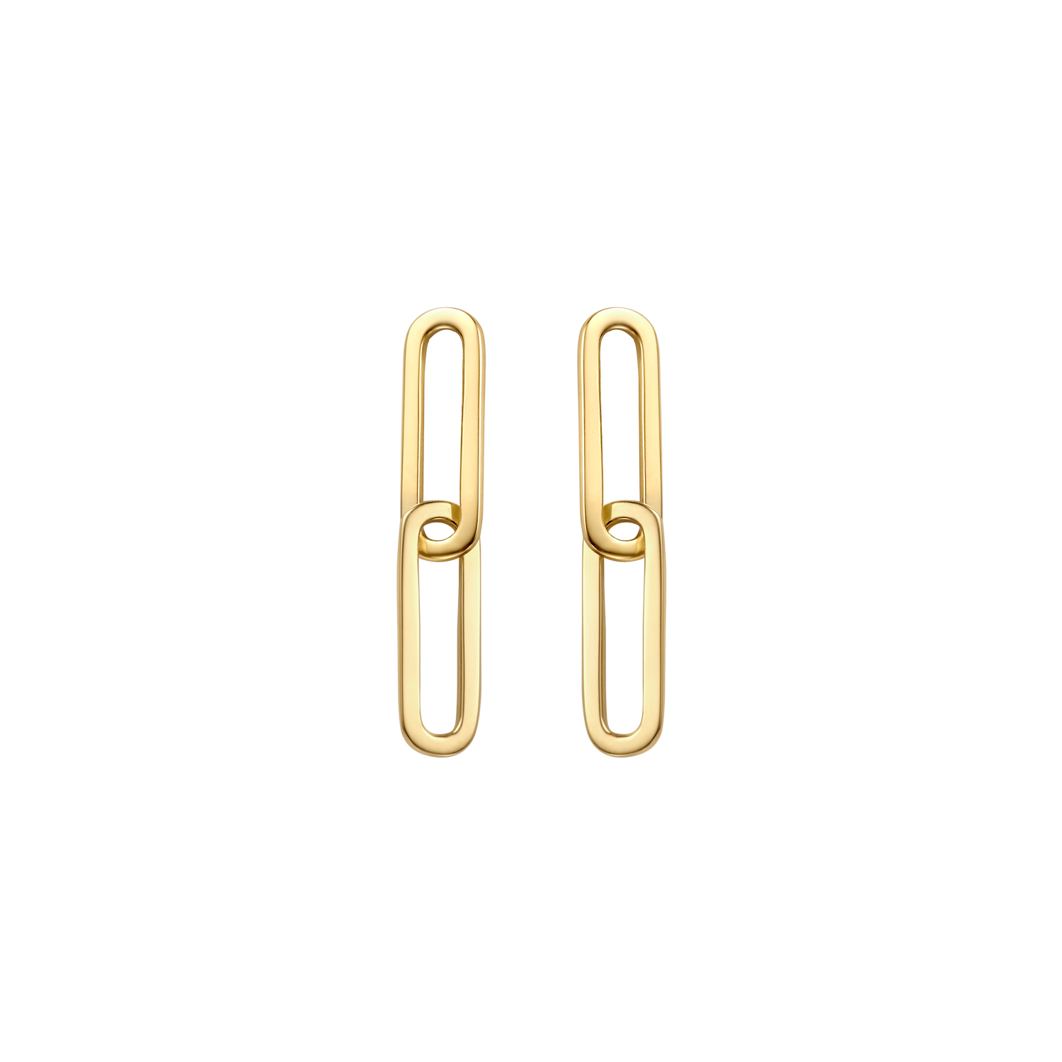 De Blush paperclip oorstekers met modelnummer zijn vervaardigd van 14 karaat geelgoud. Perfect voor een verfijnde look, ideaal voor zowel dagelijkse draag als speciale gelegenheden. Combineer met andere gouden sieraden voor een stijlvolle uitstraling.