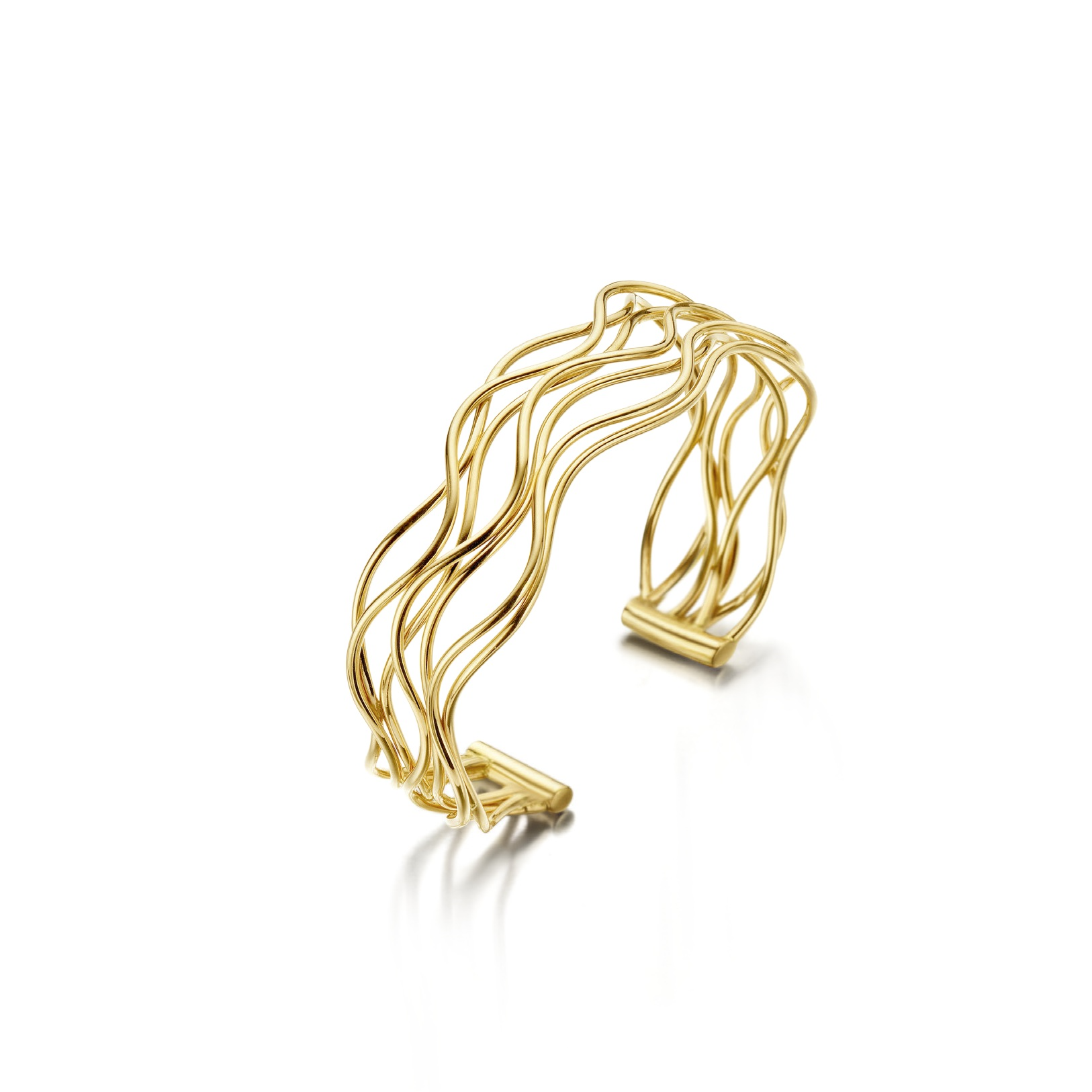 Elaine Firenze - 14kt geelgouden klem armband, medium - 10 33169