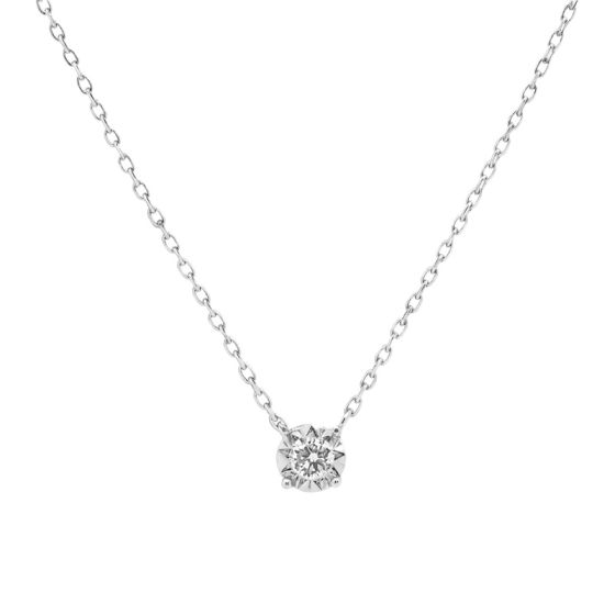 zilveren Karma collier, LOULOU Single Zirconia Silver
