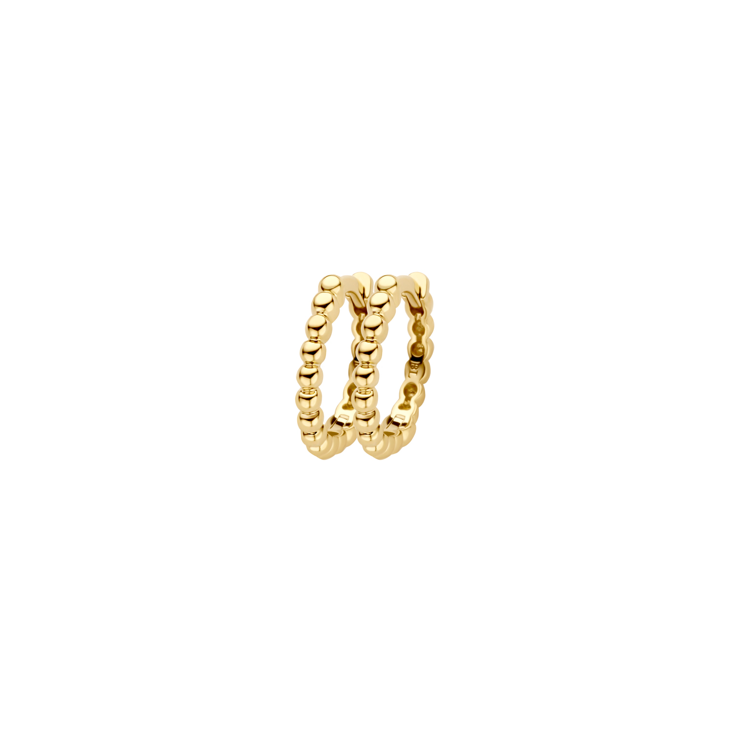 Oorringen met bolletjesmotief 11,7 mm 14k goud
