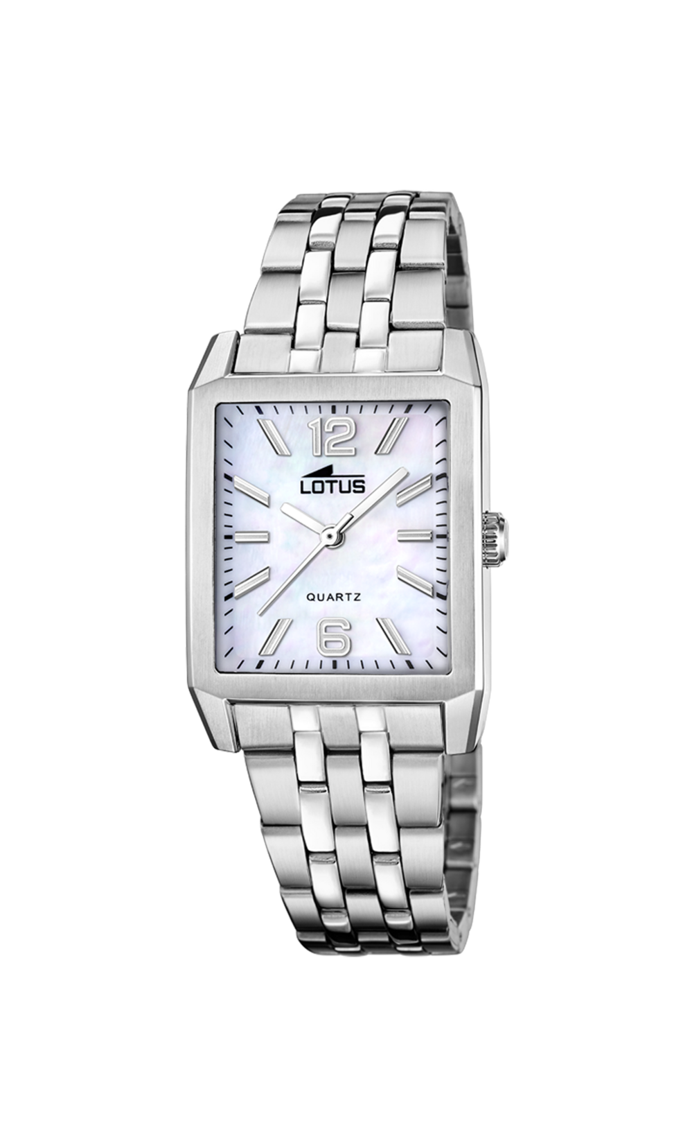 Lotus-kast en band staal-witte wijzerplaat