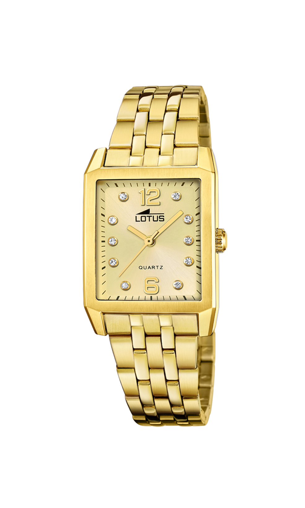 Lotus-geelkleurige kast band en wijzerplaat