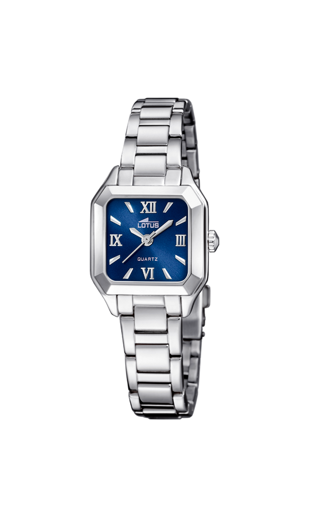 Lotus-kast en band staal-blauwe wijzerplaat