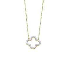 Das Collier Gold 750 Kleeblatt Brillant GD173OA.00 ist ein elegantes Schmuckst&uuml;ck mit einem Kleeblatt-Design, besetzt mit funkelnden Brillanten. Es ist ein hochwertiges Goldcollier der Kategorie Halsschmuck. Tragen Sie es am besten zu einem edlen Abendkleid oder einem schicken B&uuml;ro-Outfit, um einen Hauch von Eleganz zu verleihen. Perfekt f&uuml;r besondere Anl&auml;sse.