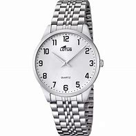 Lotus uurwerk met metaalband en witten wijzerplaat 