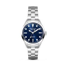 Rodania verbier ladies sport met stalen kast en band, blauwe wijzerplaat 